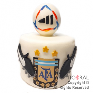 ADORNO TORTA FALSA ARGENTINA AFA EQUIPO FUTBOL A. PORCELANA FRIA x 1